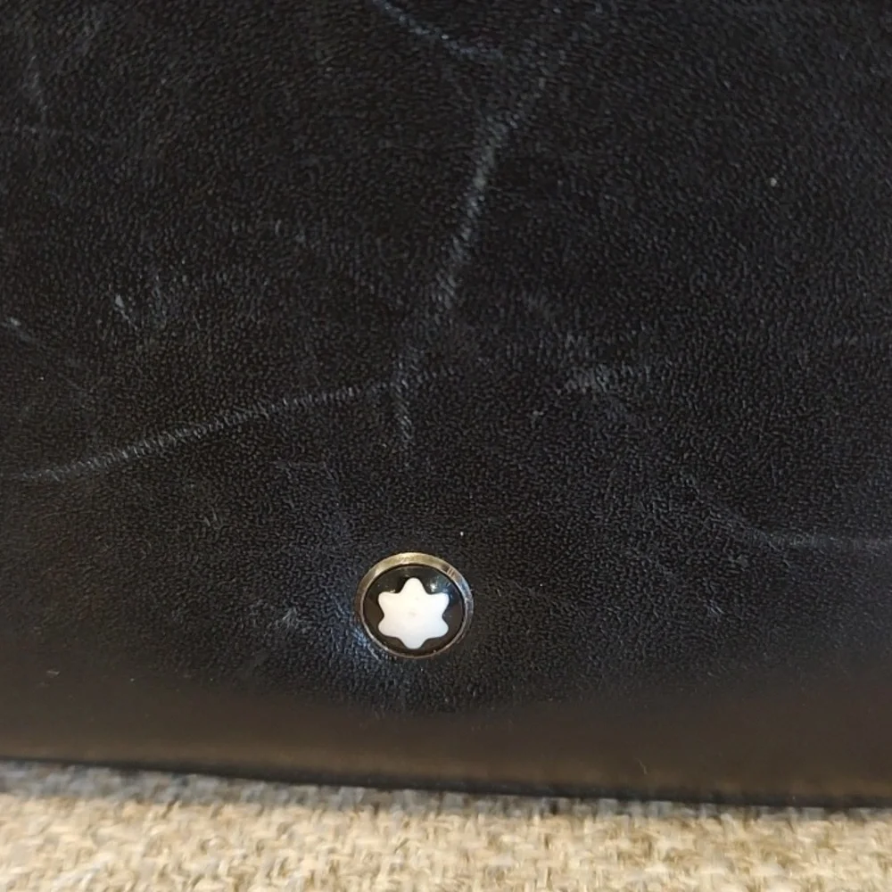 Montblanc Black Leather Travel Wallet•8cc+•Bifold•Used